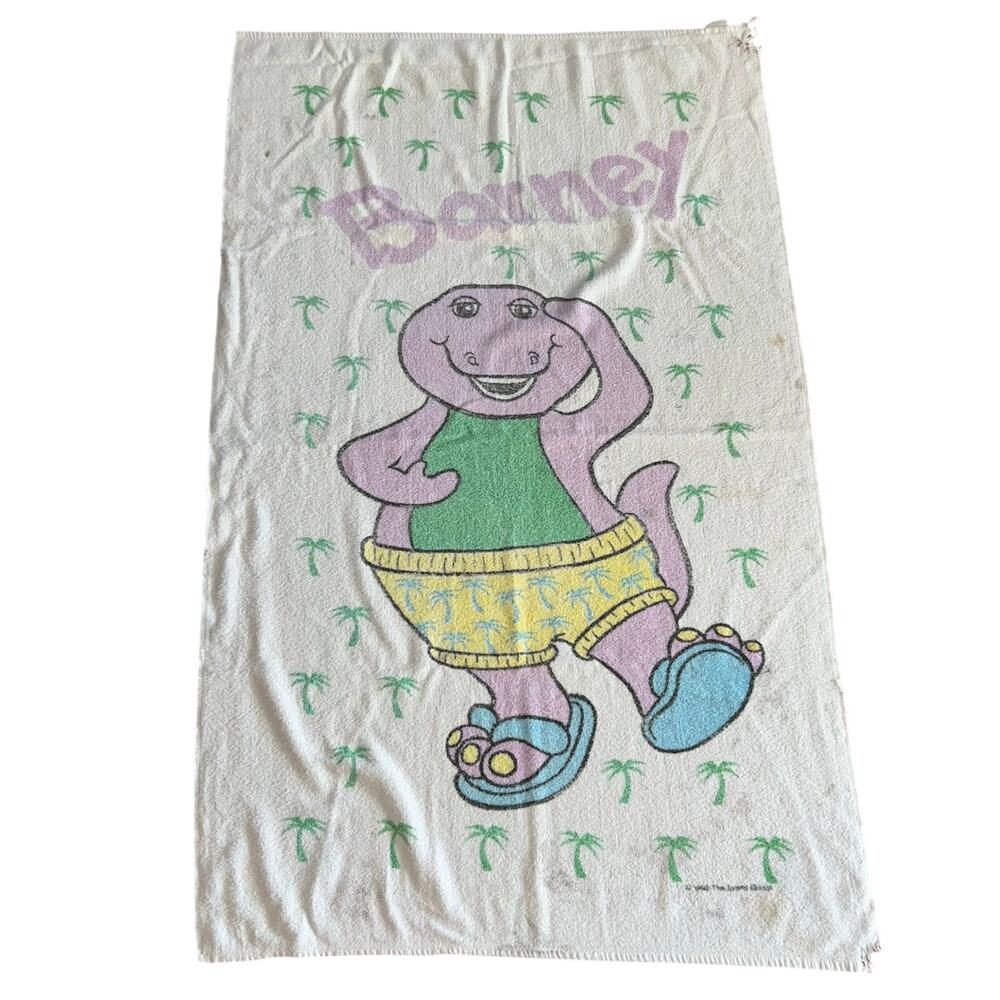 vintage BIBB 1992 Barney beach towel